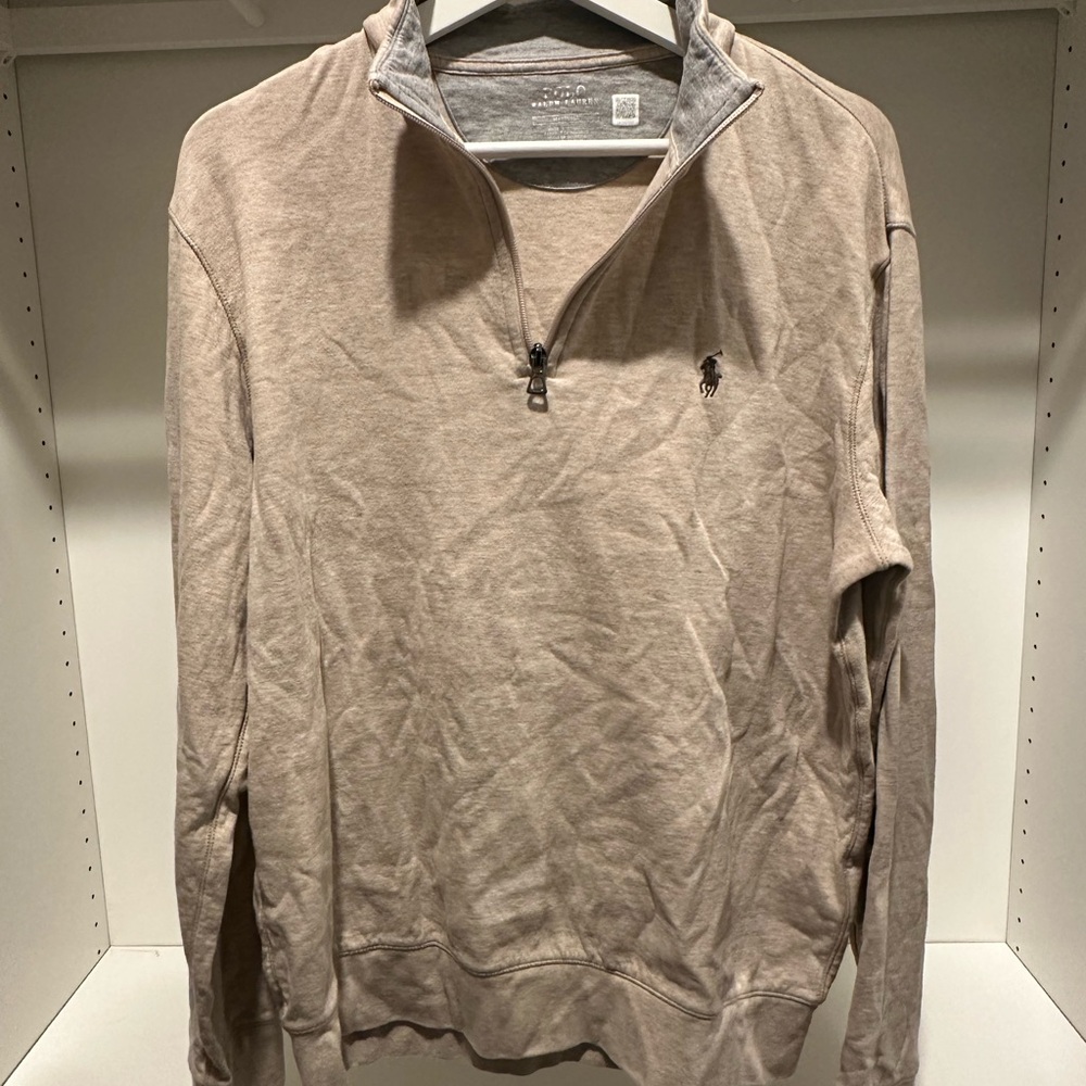 Polo by Ralph Lauren Tan Zip Up Sweater